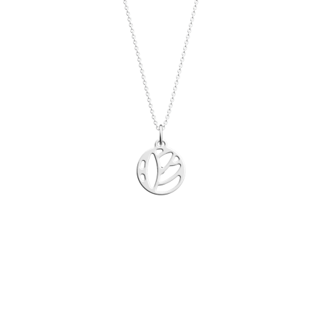 Les Georgettes - Collier lotus acier blanc - Ref 70441781600