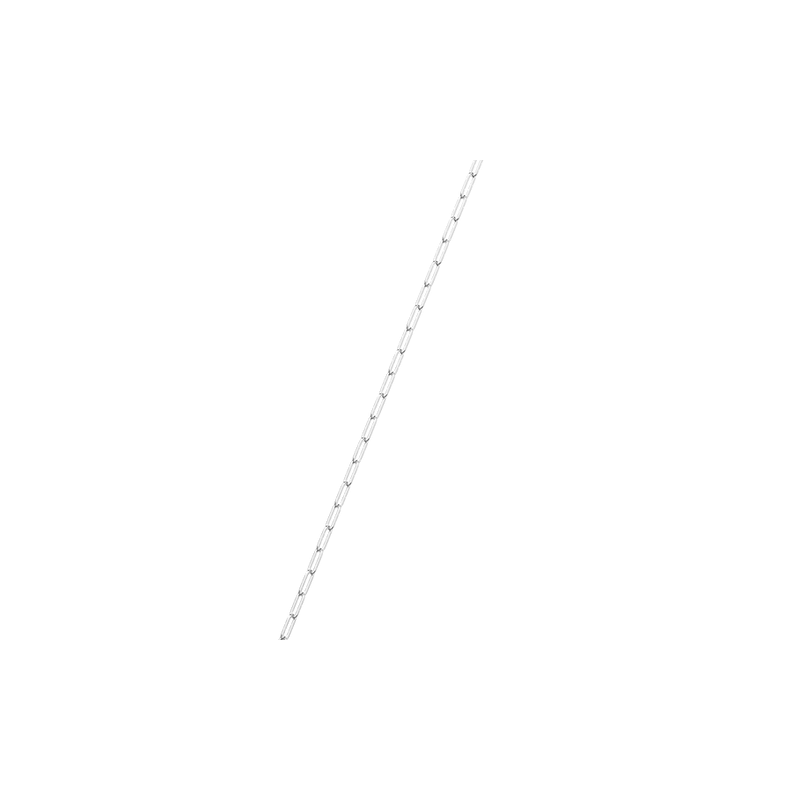 Les Georgettes - Collier chaîne rectangle argenté - Ref 70400691600