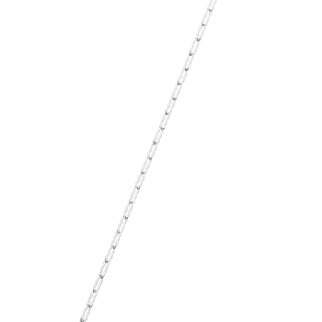 Les Georgettes - Collier chaîne rectangle argenté - Ref 70400691600