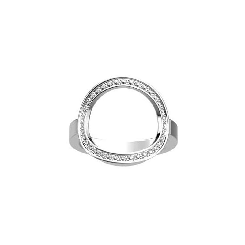 Les Georgettes - Bague cercle argenté 16mm - T52 - Ref 70383561608