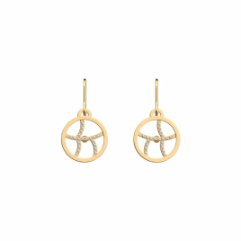 Les Georgettes - Boucles d'oreilles courbe doré 16mm - Ref 70344621908000
