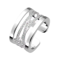 Les Georgettes - Bague Liens argenté 12mm - T54 - Ref 70305221608
