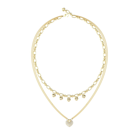 Guess - Collier Crazy in Love acier doré - Ref JUBN05208JWYG