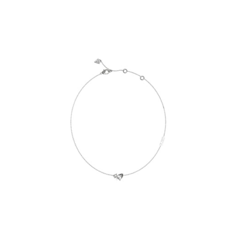 Guess - Collier zirconium et acier argenté - Ref JUBN04413JWRH