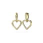 Guess - Boucles d'oreilles pendantes Coeurs ajourés dorés - Ref JUBE04617JWYG