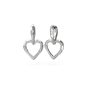 Guess - Boucles d'oreilles pendantes Coeurs ajourés - Ref JUBE04617JWRH