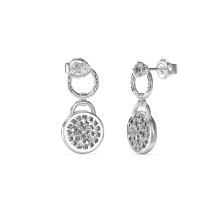 Guess - Boucles d'oreilles pendantes pampilles acier argenté - Ref JUBE03130JWRH