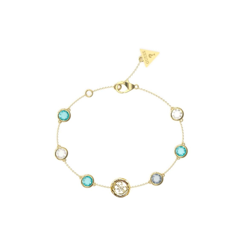 Guess - Bracelet chaîne acier doré logo 4G - Ref JUBB05099JWYGAQ