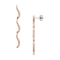 Skagen - Boucles d'oreilles pendantes vagues acier rosé - Ref SKJ1785791