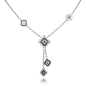 Una Storia - Collier Aztec oxyde de zirconium, argent rhodié 925/1000 - Ref CL121086