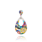 Una Storia - Pendentif Goutte multicolore, argent 925/1000 et oxydes - Ref BQ121218