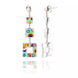 Una Storia - Boucles d'oreilles pendantes carrés  et argent 925/1000 - Ref BO121220