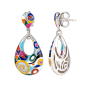 Una Storia - Boucles d'oreilles pendantes gouttes  et argent 925/1000 - Ref BO121218