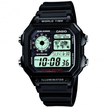 Montre Homme CASIO Résine Noir - AE-1200WH-1AVEF