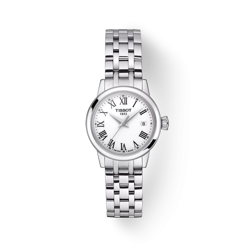 Montre Femme Tissot Classic Dream blanc bracelet acier - Réf. T1292101101300