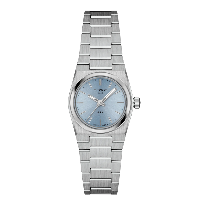 Montre Femme Tissot PRX bleu clair bracelet acier - Réf. T1370101135100 Montre Femme Tissot PRX bleu clair bracelet acier - Réf. T1370101135100