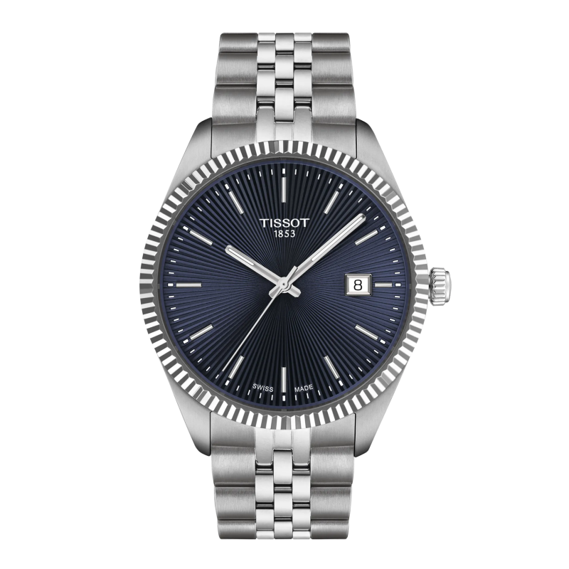 Montre Homme Tissot Ballade bleu bracelet acier - Réf. T1564101104100