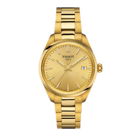 Montre Femme Tissot PR100 doré bracelet acier PVD - Réf. T1502103302100