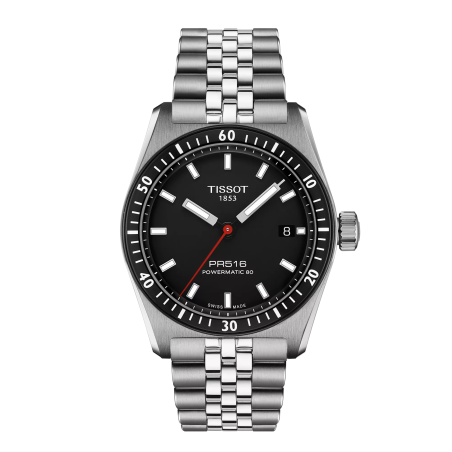 Montre Homme Tissot PR516 automatique noir bracelet acier - Réf. T1494071105100