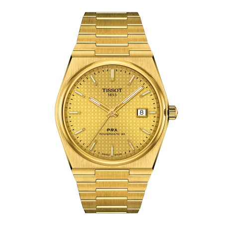 Montre Mixte Tissot PRX automatique champagne bracelet acier - Réf. T1372073302100
