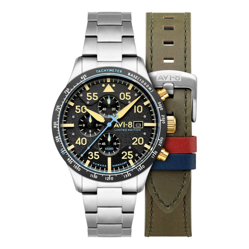 AVI8 - Hawker Hurricane 90Th Anniversary Chronograph Limited Edition Thunder Black AV-4130-11 AVI8 - Hawker Hurricane 90Th Anniversary Chronograph Limited Edition Thunder Black AV-4130-11