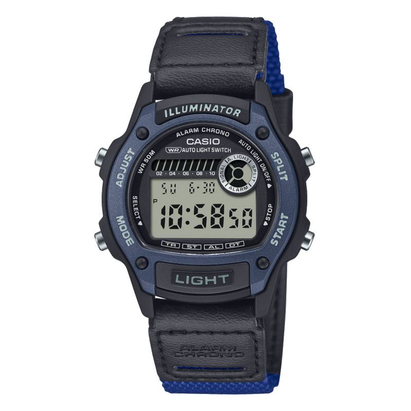 Casio - Montre homme Timeless Illuminator bleu W-220HF-2AVEF