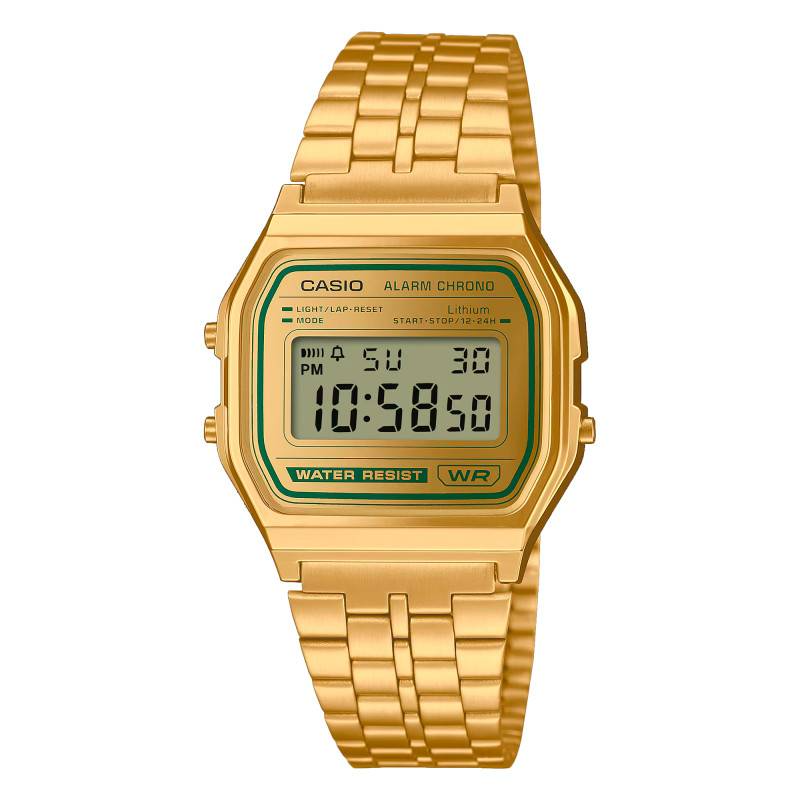 Casio - Montre mixte Iconic Green Accent A158WEGV-9AEF