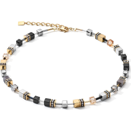 Coeur de Lion - Collier GeoCube Hématite 2638/10-1216