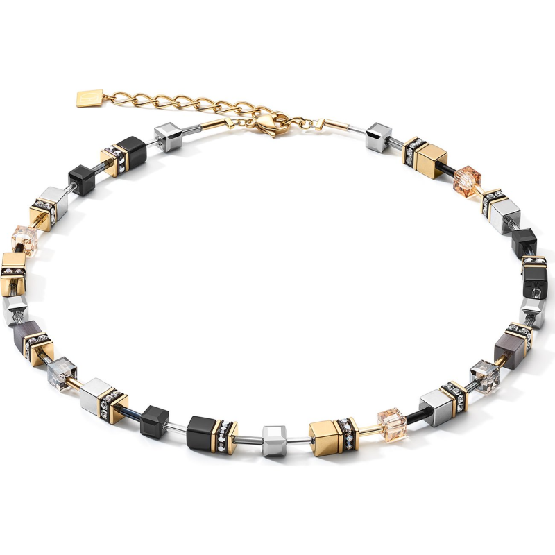 Coeur de Lion - Collier GeoCube Hématite 2638/10-1216
