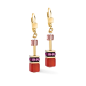 Coeur de Lion - Boucles d'oreilles Geocube Iconic Precious Festive Red 4905/20-0316