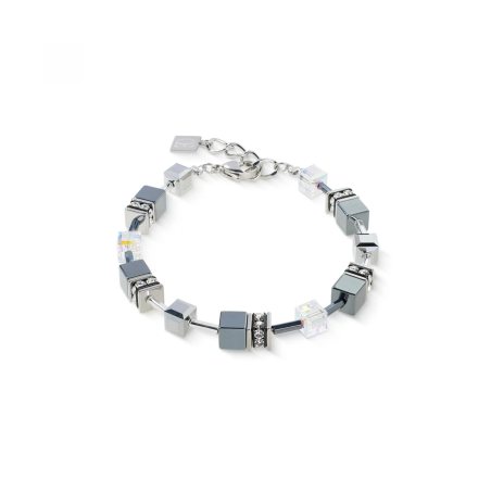 Coeur de Lion -Bracelet Geocube Gris Hématite 4015/30-1217