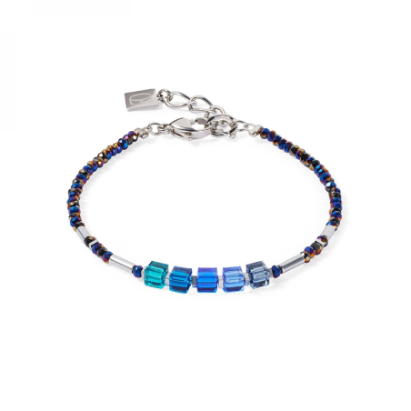 Coeur de Lion - Bracelet Geocube Story Minimalistic Sparkling Blue 5027/30-0700