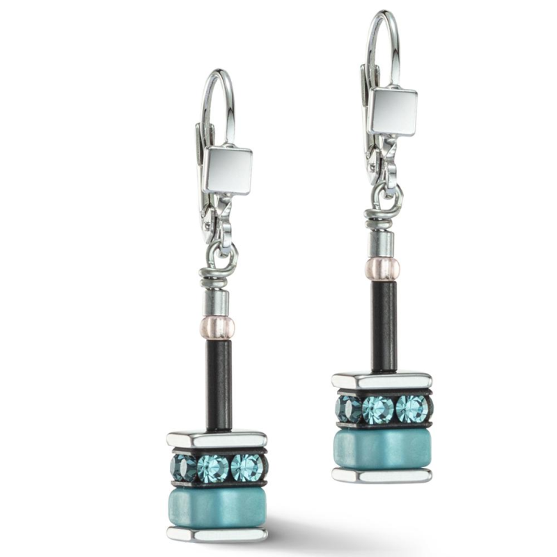 Coeur de Lion - Boucles d'oreilles Geocube Sparkling Classic acier argenté et cristaux bleu 4409/20-2011 Coeur de Lion - Boucles d'oreilles Geocube Sparkling Classic acier argenté et cristaux bleu 4409/20-2011