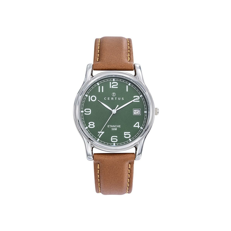 Certus - Montre homme bracelet cuir marron 611317 Certus - Montre homme bracelet cuir marron 611317