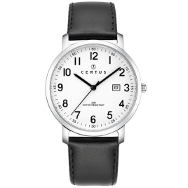 Certus - Montre Homme Quartz 39 mm Cuir Noir 611078
