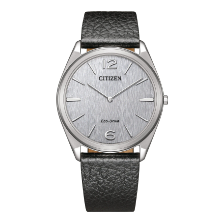Citizen - Montre Homme Eco-Drive Ultra-Fine 38 mm Cuir noir AR3120-16A