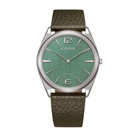 Citizen - Montre Homme Eco-Drive Ultra-Fine 38 mm Cuir kaki AR3120-32X