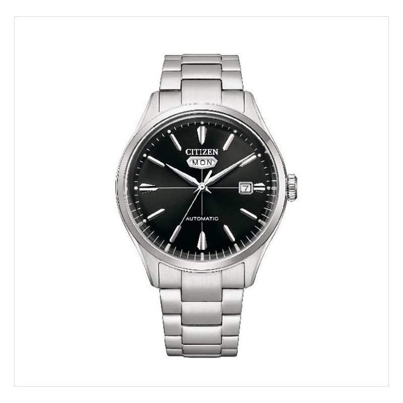 Citizen - Montre Homme Automatique Acier Cadran Noir NH8391-51AE