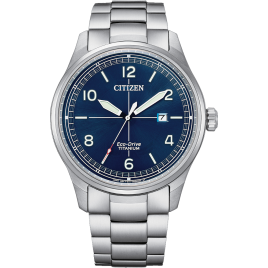 Citizen - Montre Homme Eco-Drive Super Titanium Cadran Bleu BM7570-80L