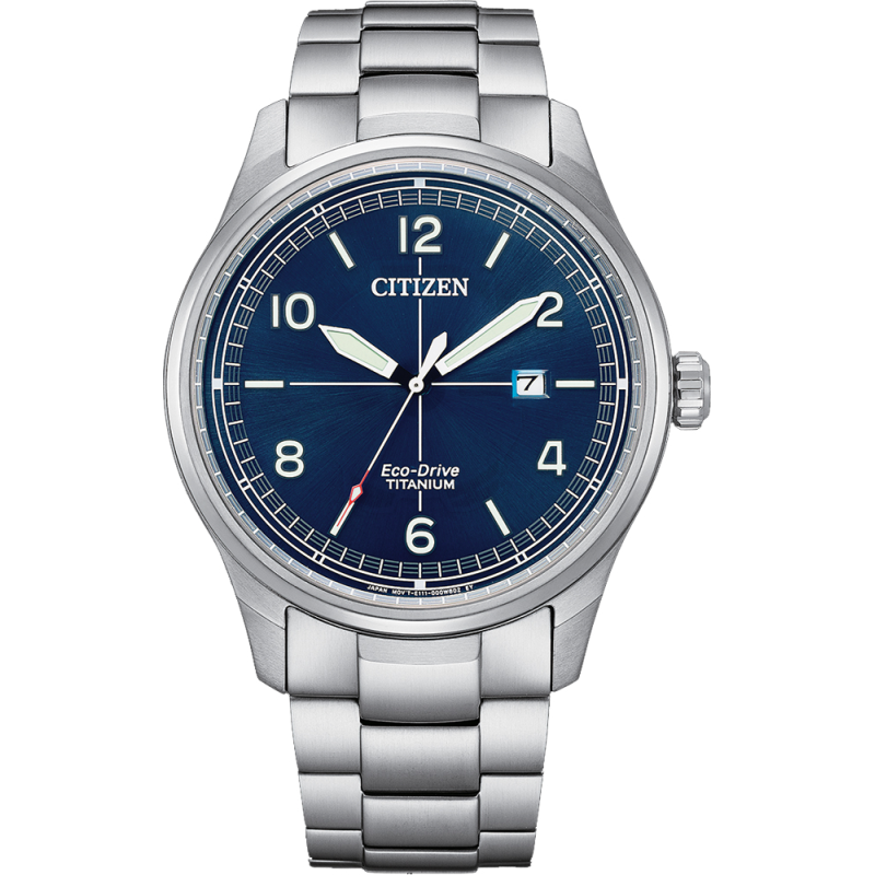 Citizen - Montre Homme Eco-Drive Super Titanium Cadran Bleu BM7570-80L
