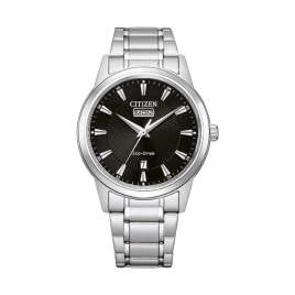 Citizen - Montre Homme Eco-Drive 40 mm Acier Noir AW0100-86EC