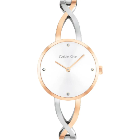 Calvin Klein - Montre Femme Sculpted Embrace Bicolore 25100060