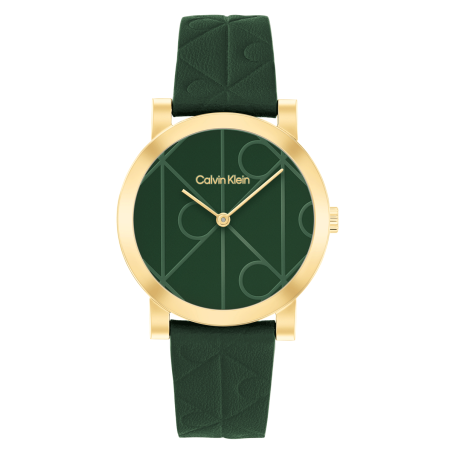 Calvin Klein - Montre Femme 25100129 Vert Or 32 mm