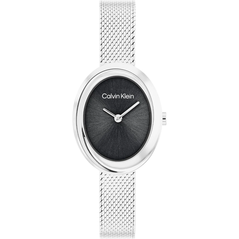 Calvin Klein - Montre Femme Twisted Bezel Noir 24 mm Acier 25100151