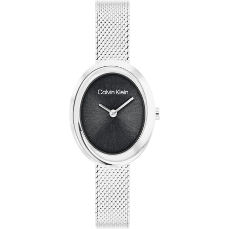 Calvin Klein - Montre Femme Twisted Bezel Noir 24 mm Acier 25100151
