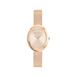 Calvin Klein - Montre Femme Twisted Bezel Noir 24 mm Acier 25100153