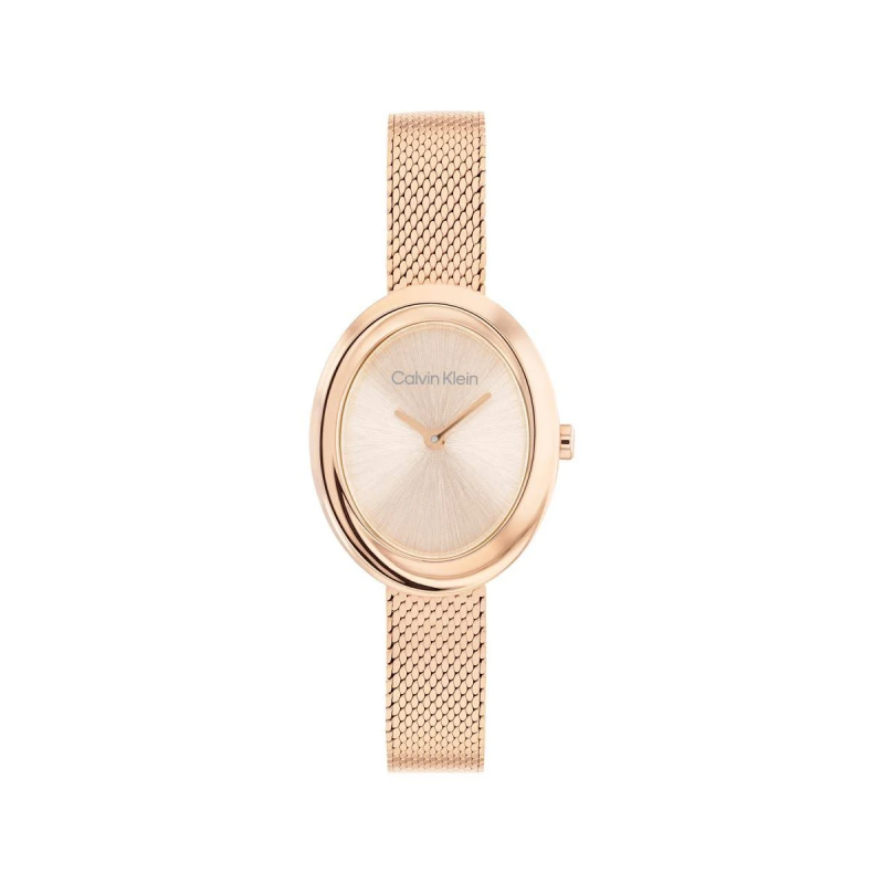 Calvin Klein - Montre Femme Twisted Bezel Noir 24 mm Acier 25100153