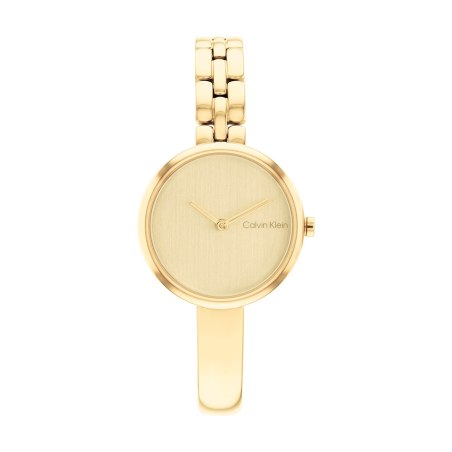 Calvin Klein - Montre femme CK Sculptural Bangled Dorée 28 mm  25200279