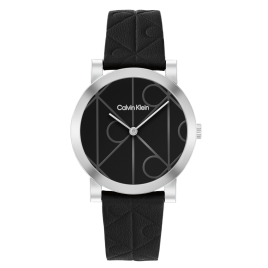 Calvin Klein - Montre femme CK Monogram Noire 32 mm Cuir  25100128