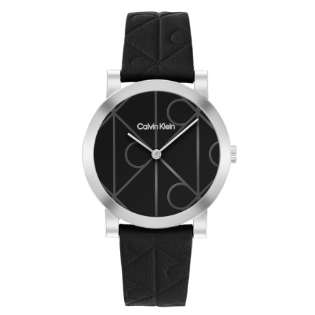 Calvin Klein - Montre femme CK Monogram Noire 32 mm Cuir  25100128